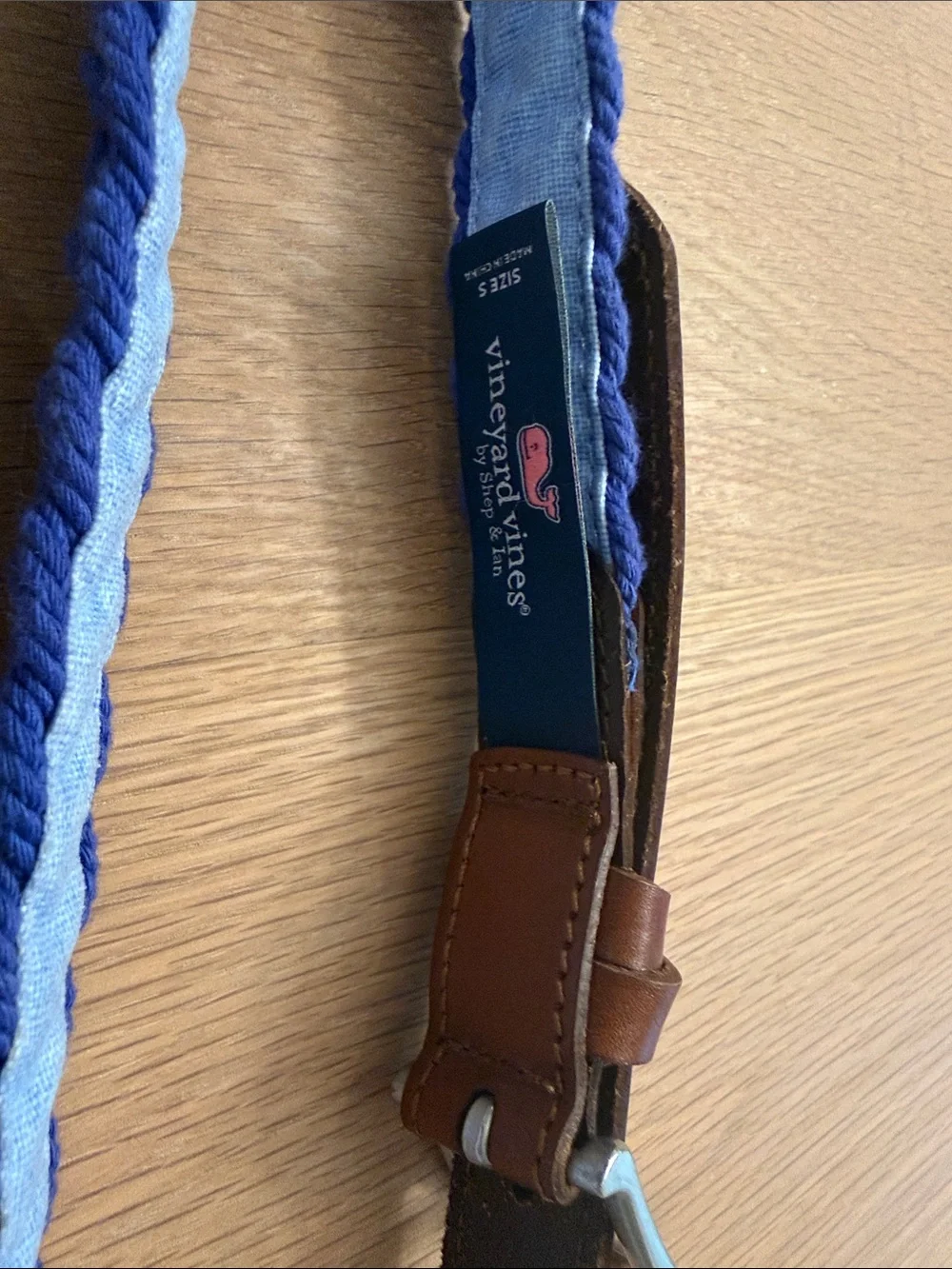 Vineyard Vines Braided Blue Boy's Size Small Belt